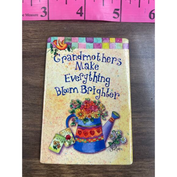 Grandmothers Make Everything Bloom Brighter Magnet Suzy’s Zoo Style Watering Can - Picture 1 of 1